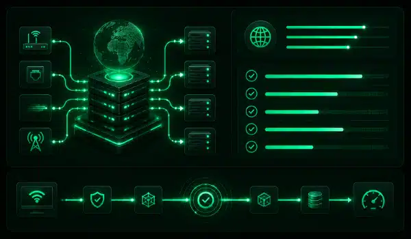 Router DNS network configuration wireframe for IPTV Ireland