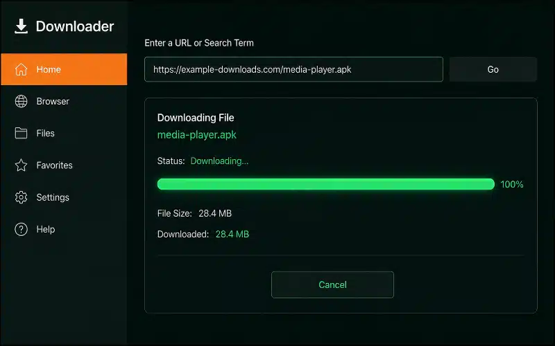 Enter the Downloader shortcut code on Firestick