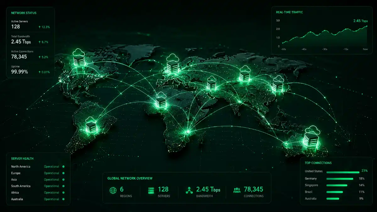 IPTV Ireland server status tracker monitoring map of regional relays