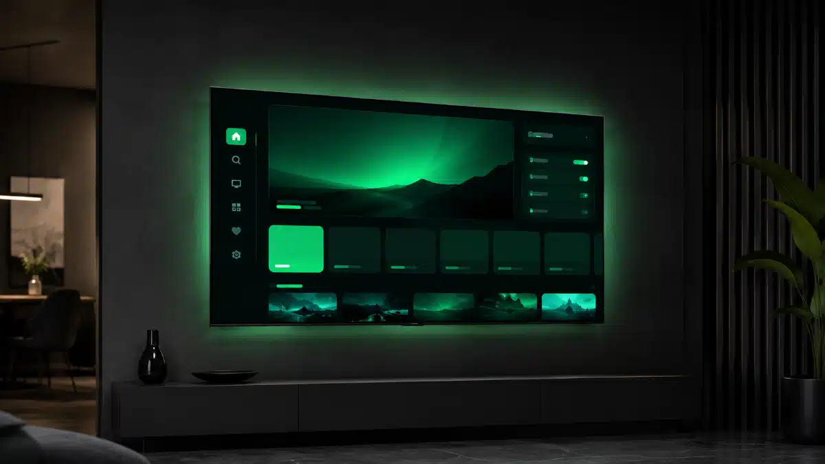 Install IPTV Smart TV Ireland media app on a large television screen