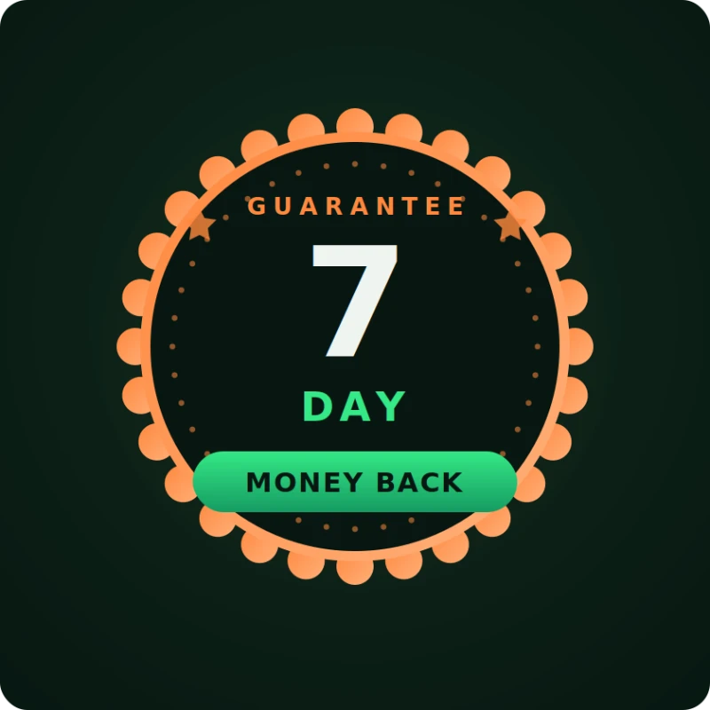 7-day money-back refund guarantee seal for IPTV Ireland